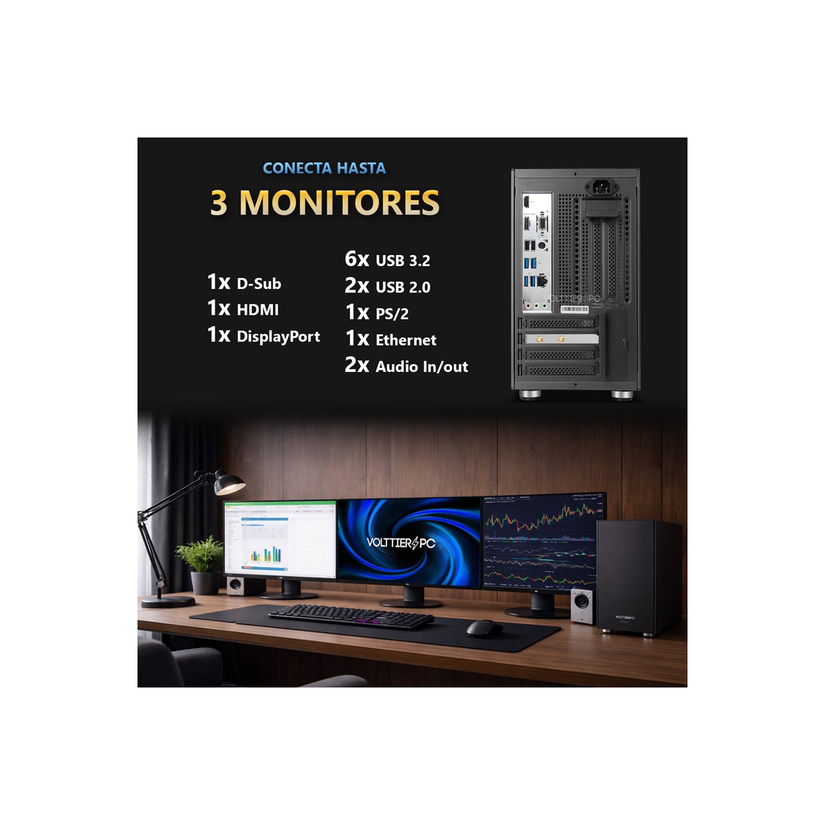 PC Oficina AMD Ryzen 7 5700GT Configurable | VolttierPC