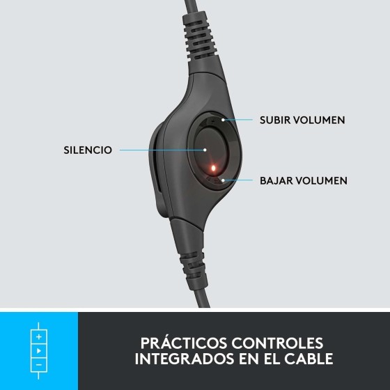 Auriculares Logitech H390 con Micrófono USB – Negros