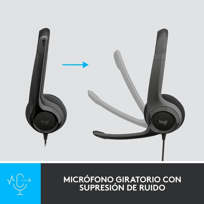 Auriculares Logitech H390 con Micrófono USB – Negros