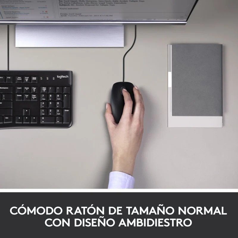 Teclado y Ratón Logitech MK120 USB – Comodidad y Precisión Diaria