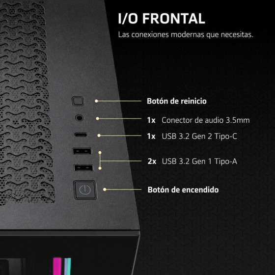 PC Gaming AMD Ryzen 7 7800X3D / RX 9060 XT / 32GB RAM / 2TB SSD /Negro