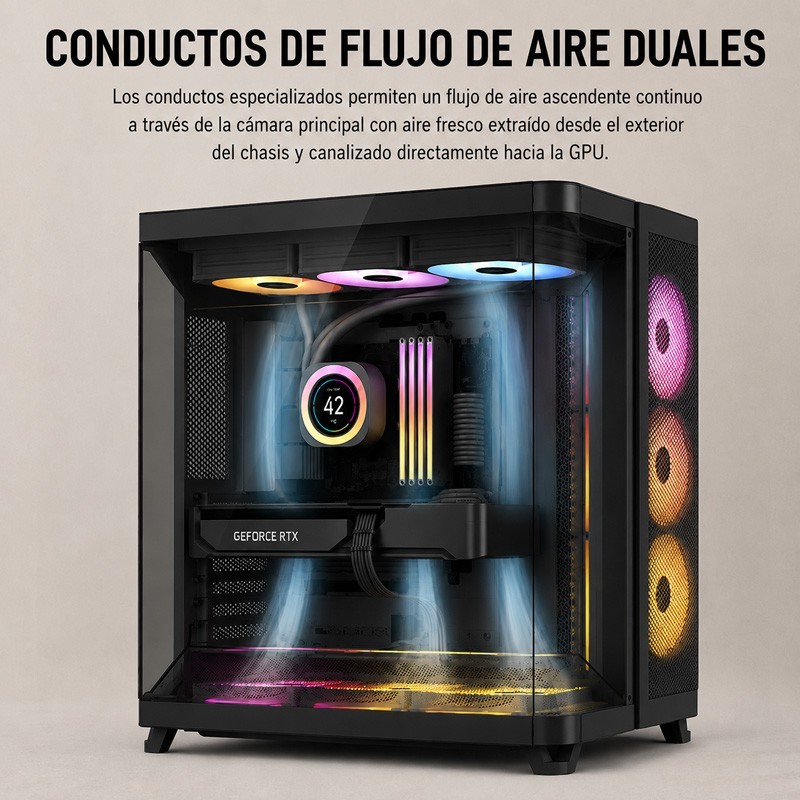 PC Gaming Ryzen 7 9800X3D / RTX 5070 Ti / 32GB RAM / 2TB SSD/ Negro